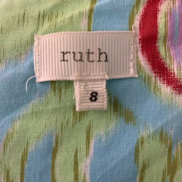 Ruth Strapless Embellished Midi Dress 8 Blue Paisley Stretch A Line - Picture 6 of 6